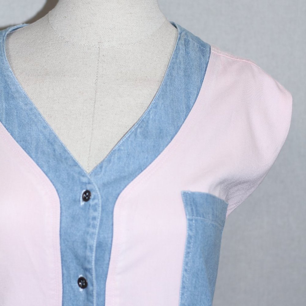 Fitting Image Pink & Blue Blouse - image 4